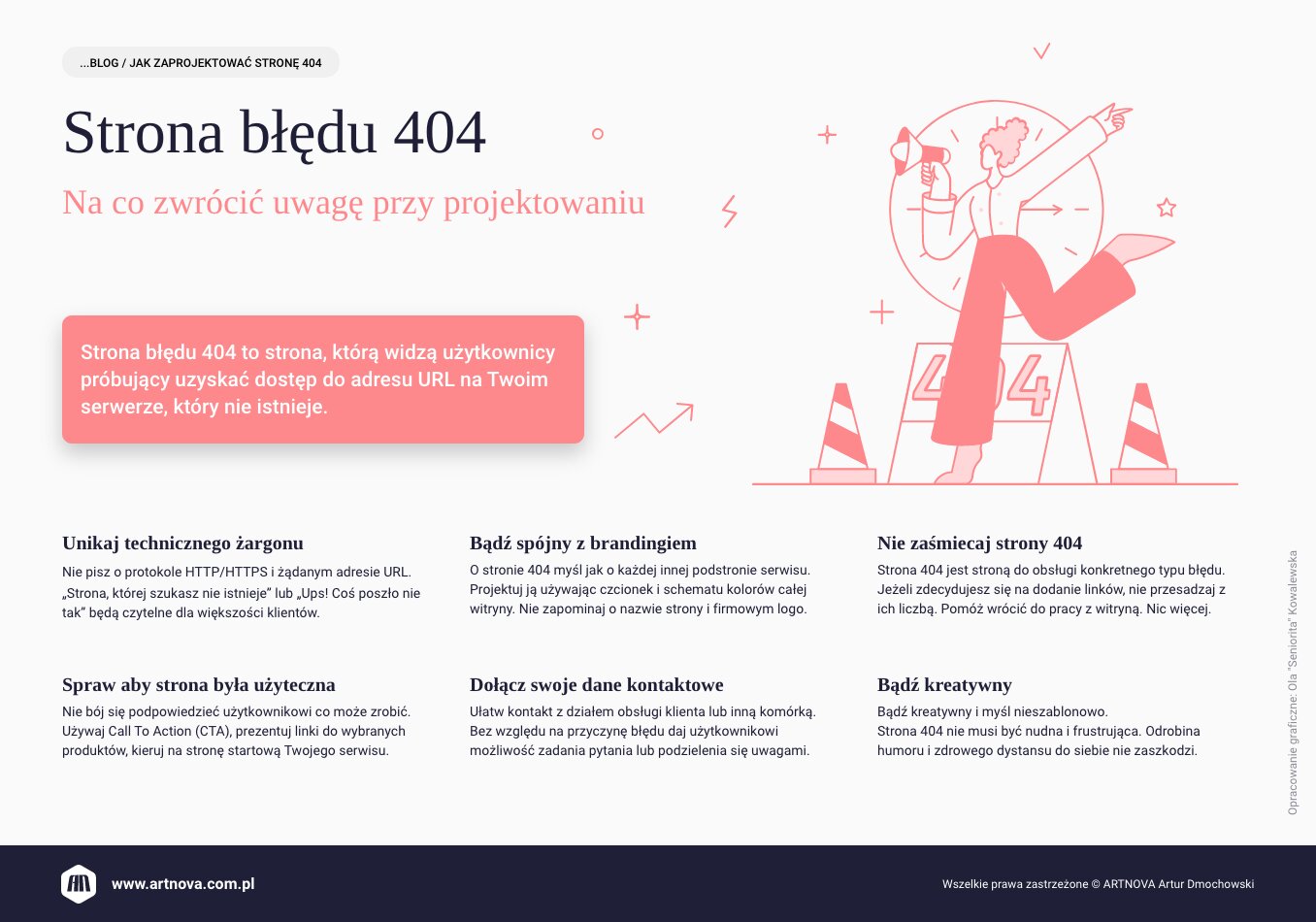 infografika: jak zaprojektować stronę błędu 404